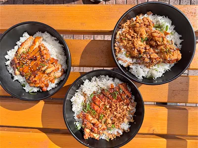 Rice bowl karaage